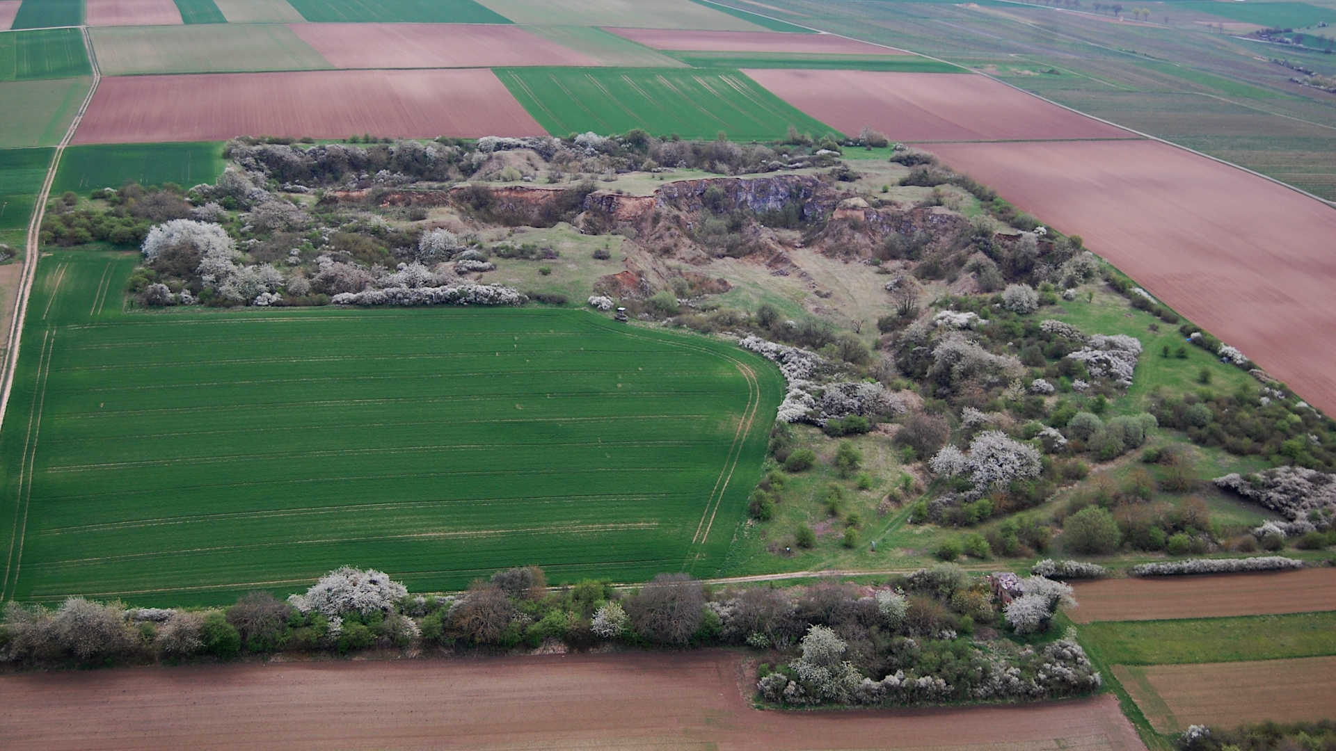 Luftbild des Naturschutzgebiets Rosengarten