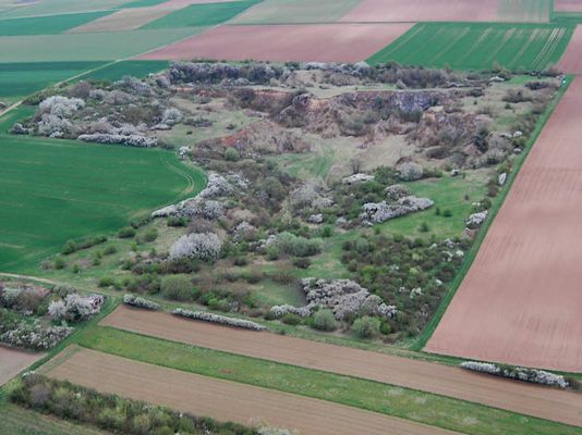 Luftbild des naturschutzgebiets Rosengarten