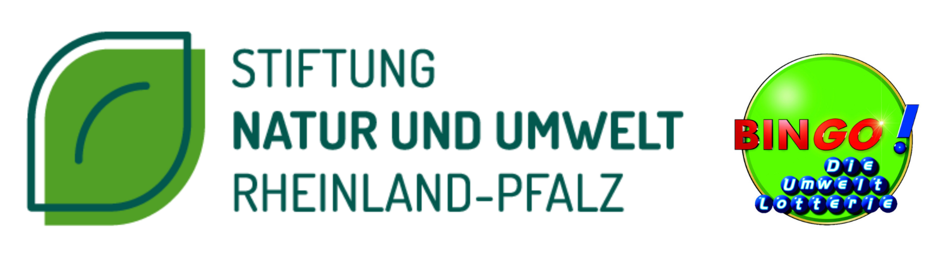 Logos der Stiftung Natur und Umwelt Rheinland-Pfalz sowie BINGO! Die Umweltlotterie
